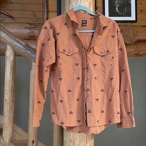 Women's Prana Orange Button-Up Shirt